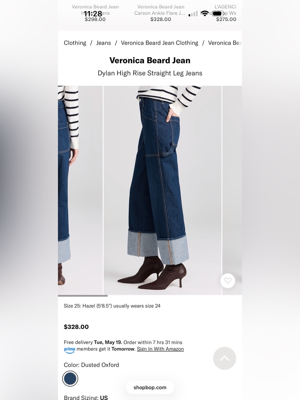 Veronica Beard Dylan High Rise Straight Leg Jeans - Picture 3 of 8